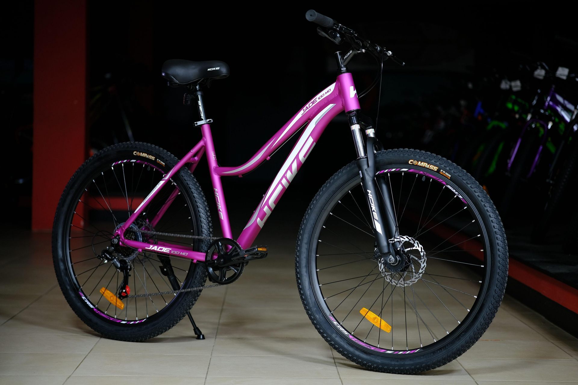 Велосипед HOKE Jade 100 MD матовый фиолетовый-белый 19